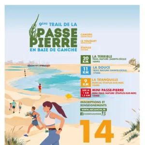 Trail de la Passe Pierre en Baie de Canche