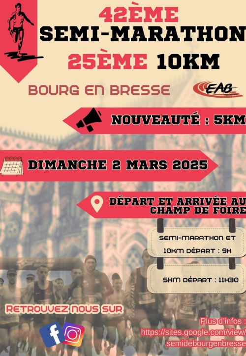 Semi Marathon et 10km de Bourg en Bresse
